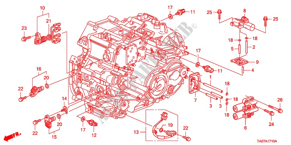 SENSOR/SOLENOID(V6) für Honda ACCORD 3.5 EX 4 Türen 5 gang automatikgetriebe 2011