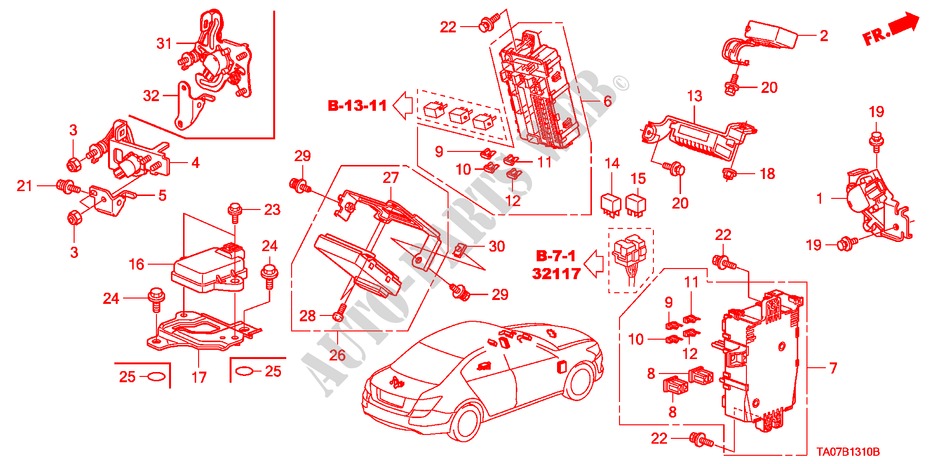STEUERGERAT(KABINE)(1) für Honda ACCORD 3.5 EX 4 Türen 5 gang automatikgetriebe 2011