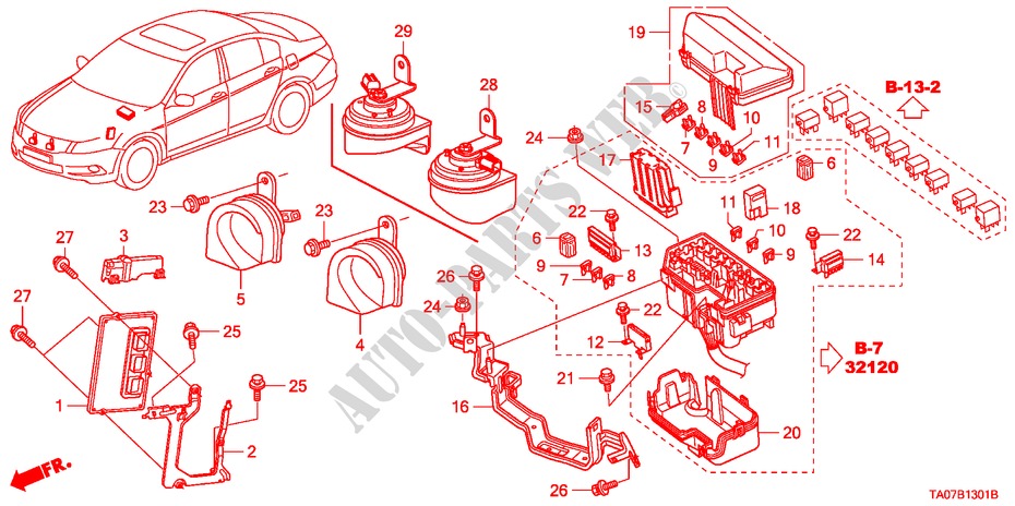 STEUERGERAT(MOTORRAUM)(1)(V6) für Honda ACCORD 3.5 EX 4 Türen 5 gang automatikgetriebe 2011