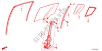 HINTERE TUERFENSTERSCHEIBE/REGLER für Honda ACCORD 35LXI 4 Türen 5 gang automatikgetriebe 2012