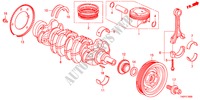 KURBELWELLE/KOLBEN(L4) für Honda ACCORD 24LXI 4 Türen 5 gang automatikgetriebe 2012