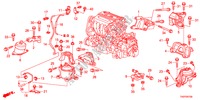 MOTORBEFESTIGUNGEN(L4) für Honda ACCORD 24LXI  SASO MIRROR 4 Türen 5 gang automatikgetriebe 2012