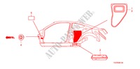 GUMMITUELLE(SEITEN) für Honda ACCORD V6 EX 2 Türen 5 gang automatikgetriebe 2011