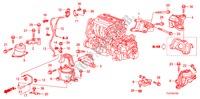 MOTORBEFESTIGUNGEN(L4) für Honda ACCORD 2.4 EX 2 Türen 5 gang automatikgetriebe 2011