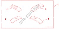 INTERIOR RH DOOR PANELS WITH RR PWR WINDOW für Honda JAZZ 1.4 ES 5 Türen 5 gang-Schaltgetriebe 2009