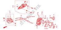 TUERSCHLOSS, HINTEN/ AEUSSERER GRIFF(1) für Honda JAZZ 1.4 COMF TEMP TIRE 5 Türen 5 gang-Schaltgetriebe 2009