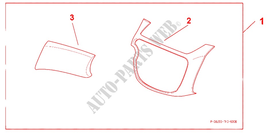 INTERIOR LH CTR PANEL & UPR BOX LID PANEL DESIGN B für Honda JAZZ 1.4 COMF TEMP TIRE 5 Türen 5 gang-Schaltgetriebe 2009