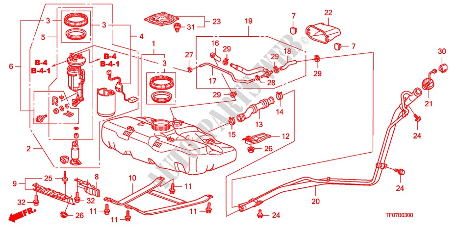 KRAFTSTOFFTANK für Honda JAZZ 1.4 ELEG TEMP TIRE 5 Türen Intelligent Schaltgetriebe 2009