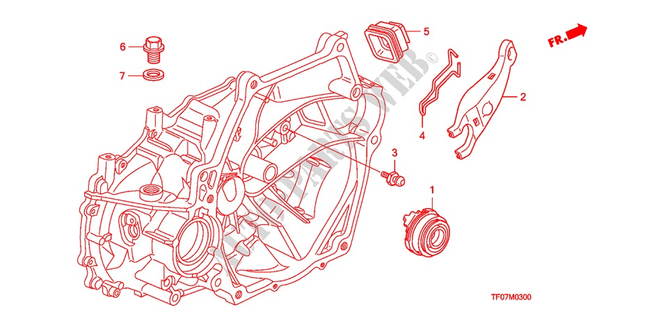 KUPPLUNGSFREIGABE(MT) für Honda JAZZ 1.2 LSRE 5 Türen 5 gang-Schaltgetriebe 2009