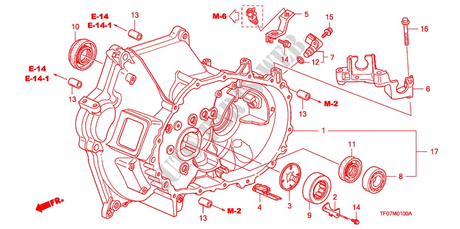 KUPPLUNGSGEHAEUSE(MT) für Honda JAZZ 1.2 LSRE TEMP TIRE 5 Türen 5 gang-Schaltgetriebe 2009