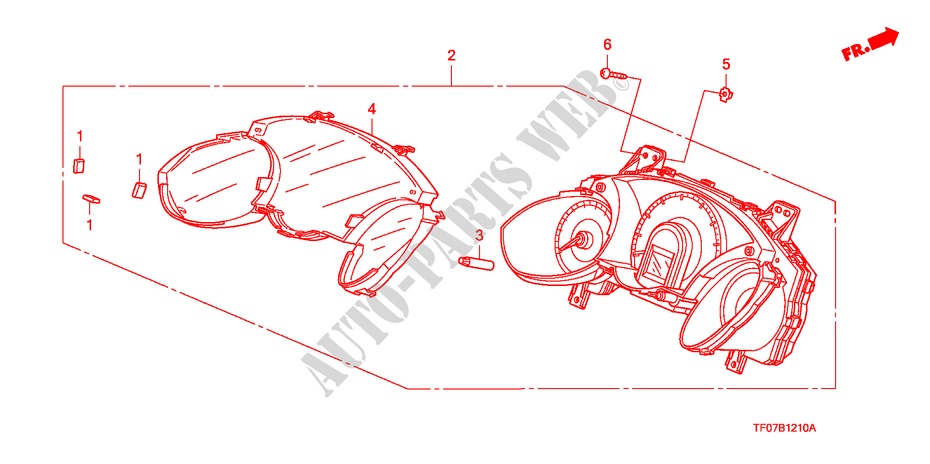 MESSGERAET BAUTEILE(NS) für Honda JAZZ 1.4 COMF TEMP TIRE 5 Türen 5 gang-Schaltgetriebe 2009