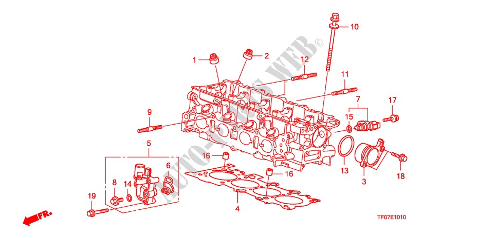 SPULENVENTIL für Honda JAZZ 1.2 LSRE TEMP TIRE 5 Türen 5 gang-Schaltgetriebe 2009