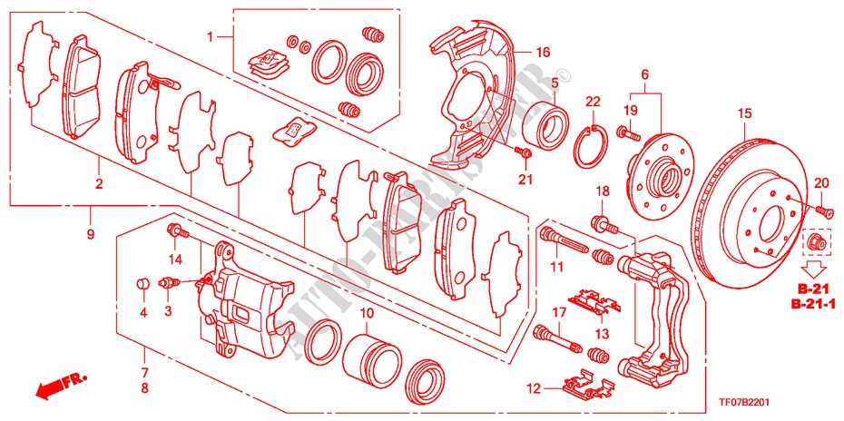 VORDERRADBREMSE für Honda JAZZ 1.2 LSRE 5 Türen 5 gang-Schaltgetriebe 2009