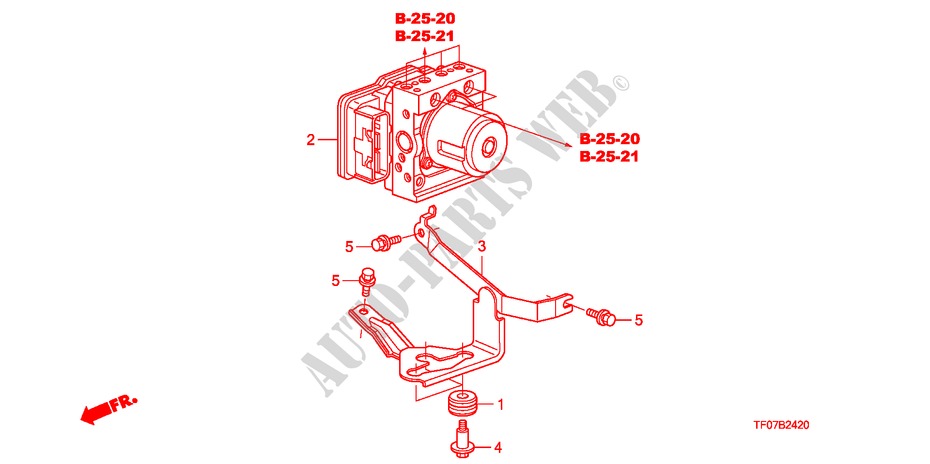 VSA MODULATOR für Honda JAZZ 1.2 LSRE TEMP TIRE 5 Türen 5 gang-Schaltgetriebe 2009