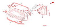 HECKFENSTER/HINTERES SEITENFENSTER für Honda JAZZ 1.2 SE   TEMP TIRE 5 Türen 5 gang-Schaltgetriebe 2010