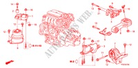 MOTORBEFESTIGUNGEN(MT) für Honda JAZZ 1.5 EX 5 Türen 5 gang-Schaltgetriebe 2010