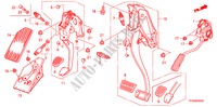 PEDAL(LH) für Honda JAZZ 1.2 SE   TEMP TIRE 5 Türen 5 gang-Schaltgetriebe 2010
