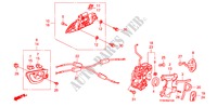 TUERSCHLOSS, HINTEN/AEUSSERER GRIFF(1) für Honda JAZZ 1.2 LSRE TEMP TIRE 5 Türen 5 gang-Schaltgetriebe 2010