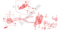TUERSCHLOSS, HINTEN/AEUSSERER GRIFF(2) für Honda JAZZ 1.4 LS 5 Türen Intelligent Schaltgetriebe 2010