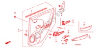 TUERVERKLEIDUNG, HINTEN für Honda JAZZ 1.4 LS 5 Türen Intelligent Schaltgetriebe 2010