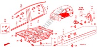 ZIERLEISTE/SEITENSCHWELLER ZIERLEISTE für Honda JAZZ 1.2 SE   TEMP TIRE 5 Türen 5 gang-Schaltgetriebe 2010