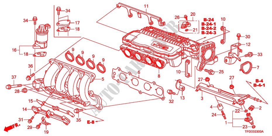 ANSAUGKRUEMMER für Honda JAZZ 1.2 LSE  TEMP TIRE 5 Türen 5 gang-Schaltgetriebe 2010