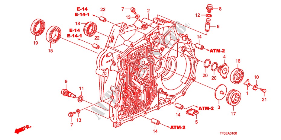 DREHMOMENTWANDLERGEHAEUSE für Honda JAZZ 1.5 LXT 5 Türen 5 gang automatikgetriebe 2010