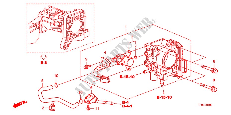 DROSSELKLAPPENGEHAEUSE für Honda JAZZ 1.4 ES 5 Türen 5 gang-Schaltgetriebe 2010