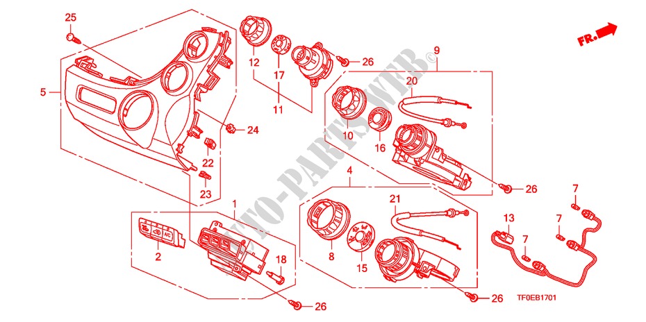 HEIZUNGSREGLER(RH) für Honda JAZZ 1.4 ES 5 Türen 5 gang-Schaltgetriebe 2010