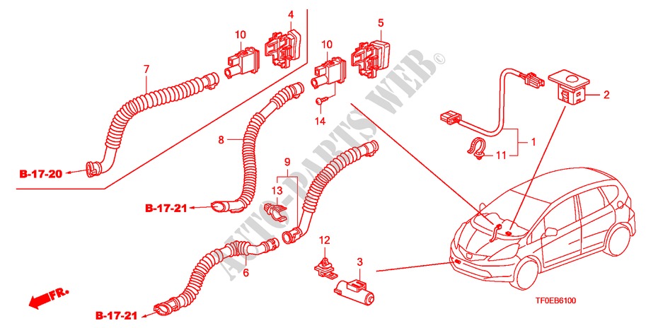 KLIMAANLAGE(SENSOR/AUTOMAT. KLIMAANLAGE) für Honda JAZZ 1.2 SE 5 Türen 5 gang-Schaltgetriebe 2010