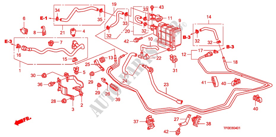 KRAFTSTOFFLEITUNG(RH) für Honda JAZZ 1.4 ES 5 Türen 5 gang-Schaltgetriebe 2010