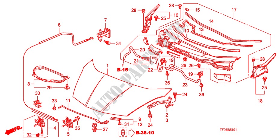 MOTORHAUBE(RH) für Honda JAZZ 1.4 ES 5 Türen 5 gang-Schaltgetriebe 2010