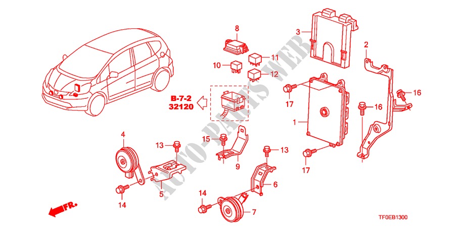 STEUERGERAT(MOTORRAUM)(LH) für Honda JAZZ 1.2 SE 5 Türen 5 gang-Schaltgetriebe 2010