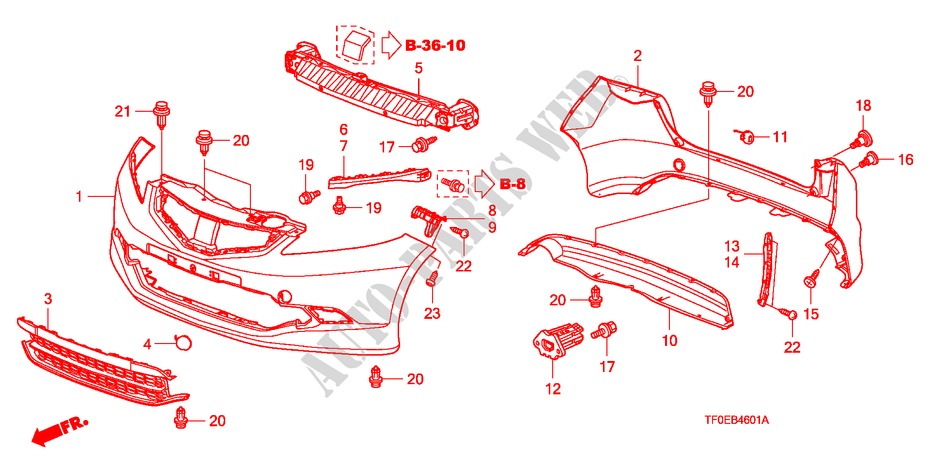 STOSSFAENGER(2) für Honda JAZZ 1.4 LSS 5 Türen 5 gang-Schaltgetriebe 2010
