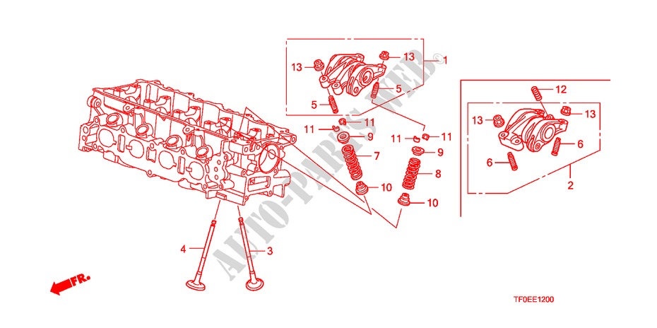 VENTIL/KIPPHEBEL für Honda JAZZ 1.2 LSRE 5 Türen 5 gang-Schaltgetriebe 2010