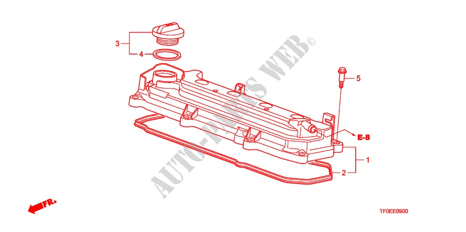 ZYLINDERKOPFDECKEL für Honda JAZZ 1.4 ES 5 Türen 5 gang-Schaltgetriebe 2010