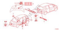 EMBLEM/WARNETIKETT für Honda JAZZ 1.4LSS 5 Türen 5 gang-Schaltgetriebe 2011