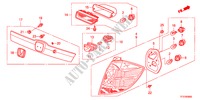 HECKLEUCHTE/KENNZEICHENBELEUCHTUNG(1) für Honda JAZZ 1.5EXT 5 Türen 5 gang-Schaltgetriebe 2011