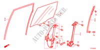HINTERE TUERFENSTERSCHEIBE/REGLER für Honda JAZZ 1.4LSS 5 Türen 5 gang-Schaltgetriebe 2011