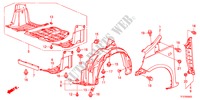 KOTFLUEGEL, VORNE für Honda JAZZ 1.4LSS 5 Türen 5 gang-Schaltgetriebe 2011