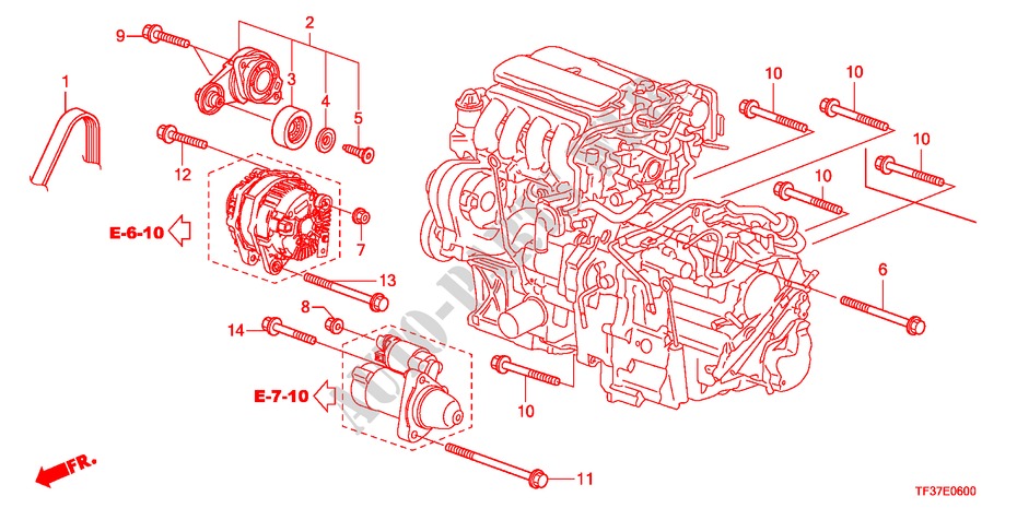 AUTOMATISCHE SPANNVORRICHTUNG für Honda JAZZ 1.2LSRE 5 Türen 5 gang-Schaltgetriebe 2011