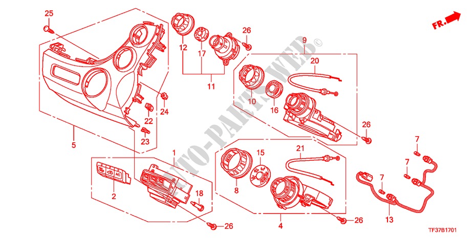 HEIZUNGSREGLER(RH) für Honda JAZZ 1.3LX 5 Türen 5 gang-Schaltgetriebe 2011