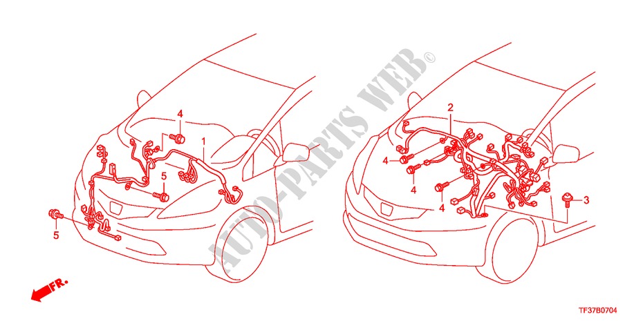 KABELBAUM(LH)(3) für Honda JAZZ 1.2LSRE 5 Türen 5 gang-Schaltgetriebe 2011