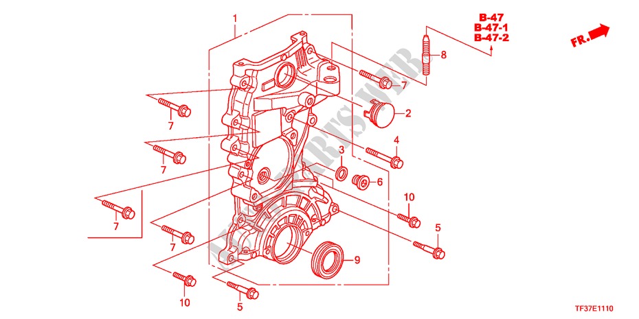 KETTENGEHAEUSE für Honda JAZZ 1.2LSRE 5 Türen 5 gang-Schaltgetriebe 2011