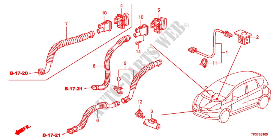 KLIMAANLAGE(SENSOR/AUTOMAT. KLIMAANLAGE) für Honda JAZZ 1.4EX 5 Türen 5 gang-Schaltgetriebe 2011