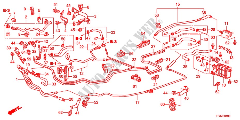 KRAFTSTOFFLEITUNG(LH) für Honda JAZZ 1.2LSRE 5 Türen 5 gang-Schaltgetriebe 2011