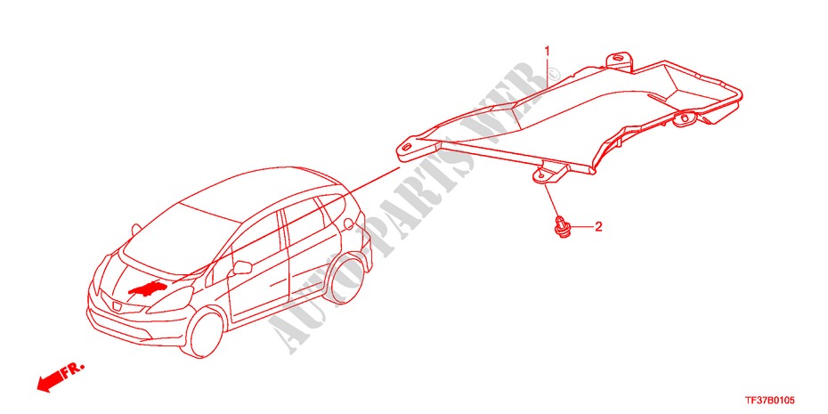 KUEHLLEITUNGSKANAL für Honda JAZZ 1.4EX 5 Türen 5 gang-Schaltgetriebe 2011