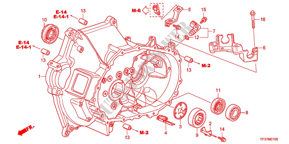 KUPPLUNGSGEHAEUSE(MT) für Honda JAZZ 1.3LX 5 Türen 5 gang-Schaltgetriebe 2011