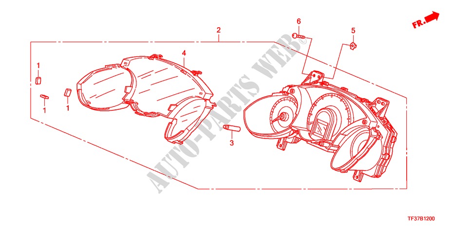 MESSGERAET für Honda JAZZ 1.4EX 5 Türen 5 gang-Schaltgetriebe 2011