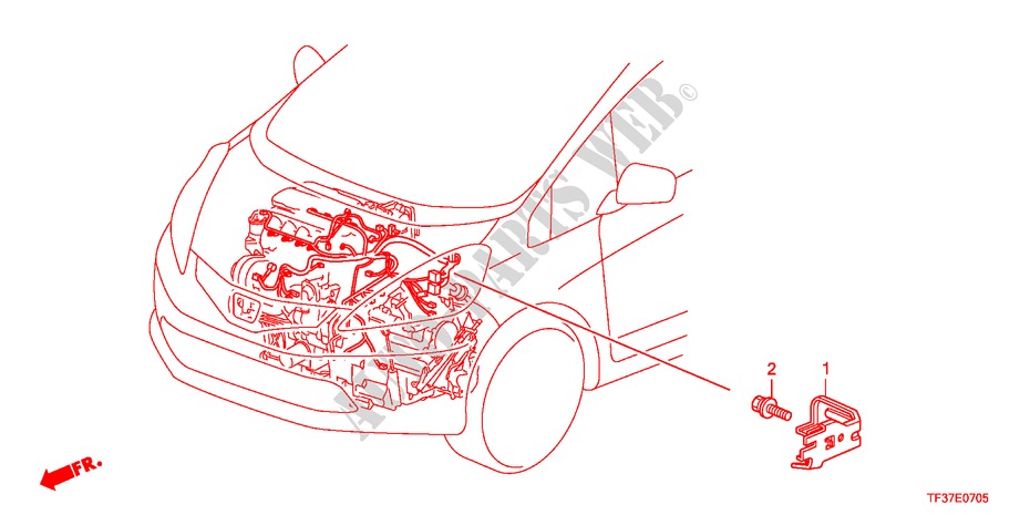 MOTORKABELBAUM, STREBE für Honda JAZZ 1.4EX 5 Türen 5 gang-Schaltgetriebe 2011